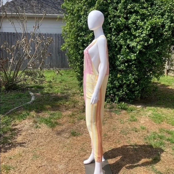 💋NWT Jen’s Pirate Booty Carnaval Crop Sunset Overalls - Picture 8 of 16